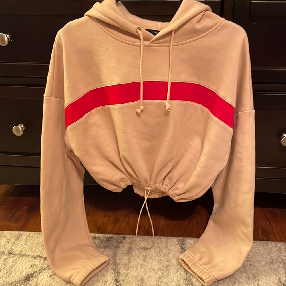 Small crop top adjustable sweatshirt